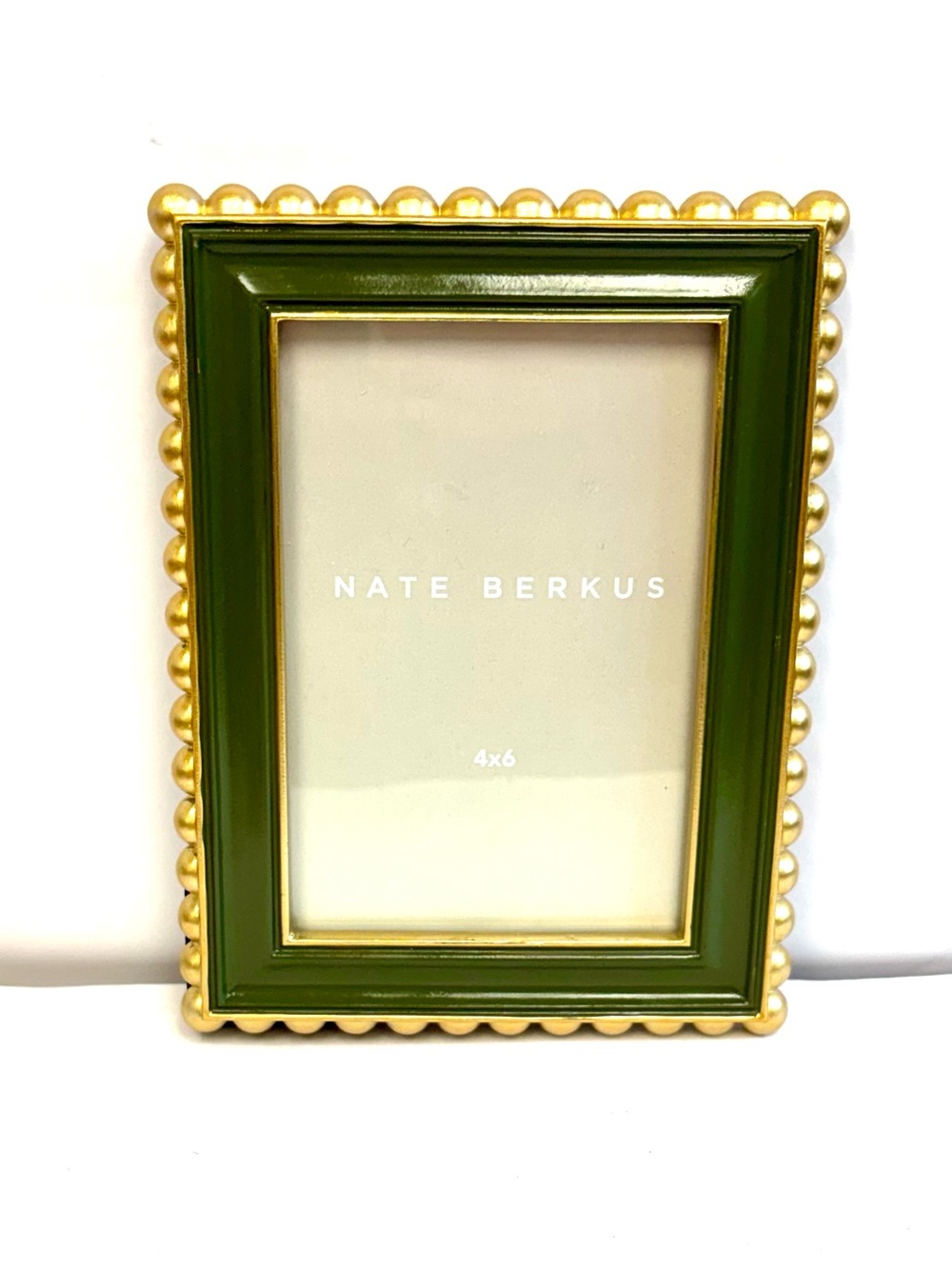 Nate Berkus Green and Gold Beaded Frame
